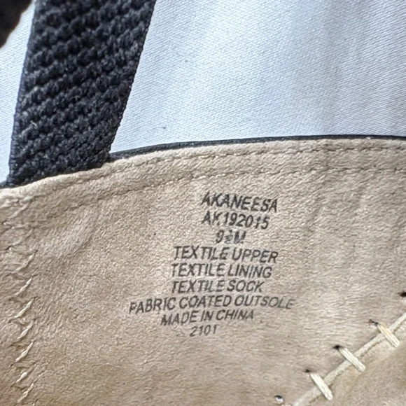 Anne Klein Aneesa Espadrille Wedge Sandals Black 9.5 - Picture 12 of 12